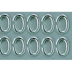 Oval Jump Ring in 925 Silver / 1pc