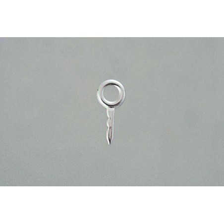 Flat screw eye(pure silver) / 1pc