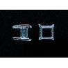 980 Silver Prong Head (5×5) for Square cut (w/o post) (1pc)