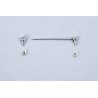 ACS exclusive brooch pin 35mm  (Pure silver base / Brass & Nickel plated joint pin & catch)