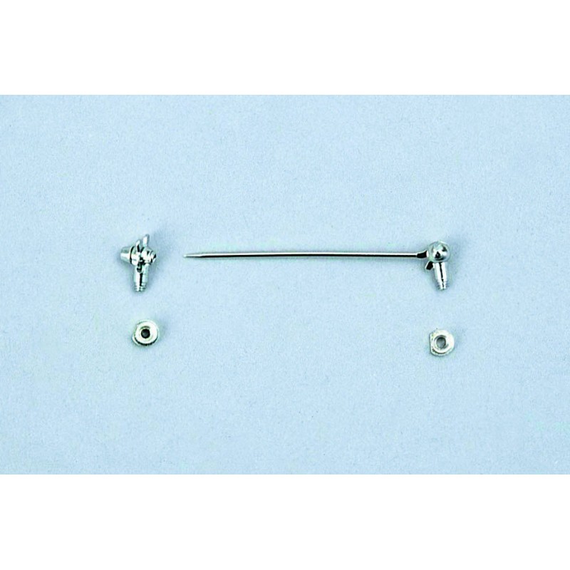 ACS exclusive brooch pin 35mm x 5 pc  (Pure silver base / Brass & Nickel plated joint pin & catch)