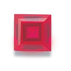 Syn. Ruby (3mm Square) / 5pcs