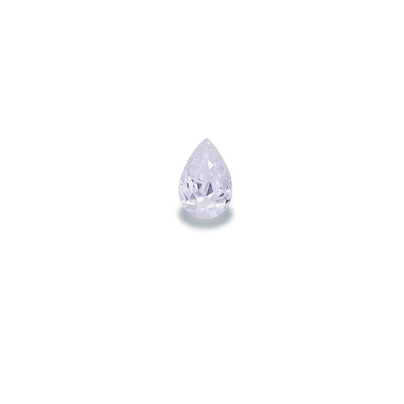 Syn. White Zircon (6x4mm Pear) / 5pcs
