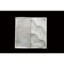 999 Silver Foil - Wave Pattern / 100x100mm x 10µ fine Silver